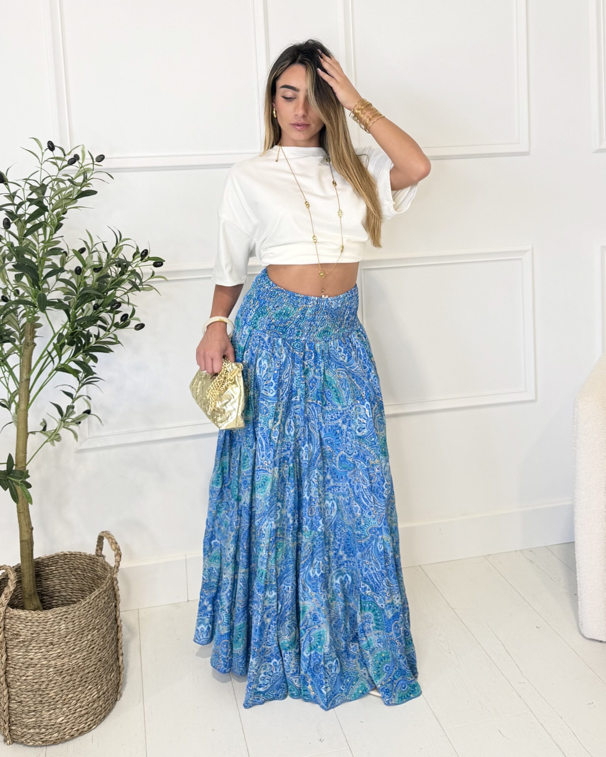 Jupe CALISTA bleu clair