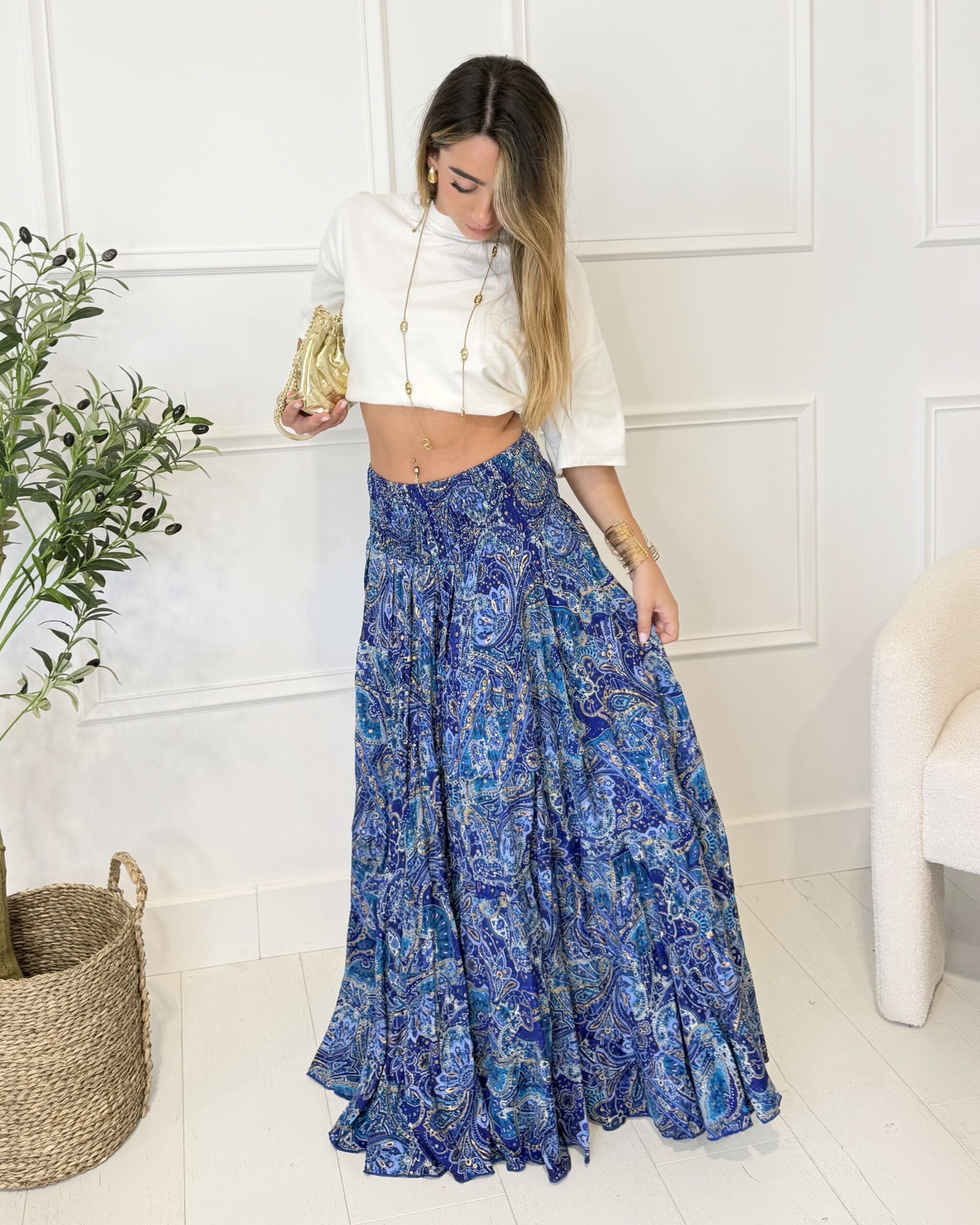 Jupe CALISTA bleu roi