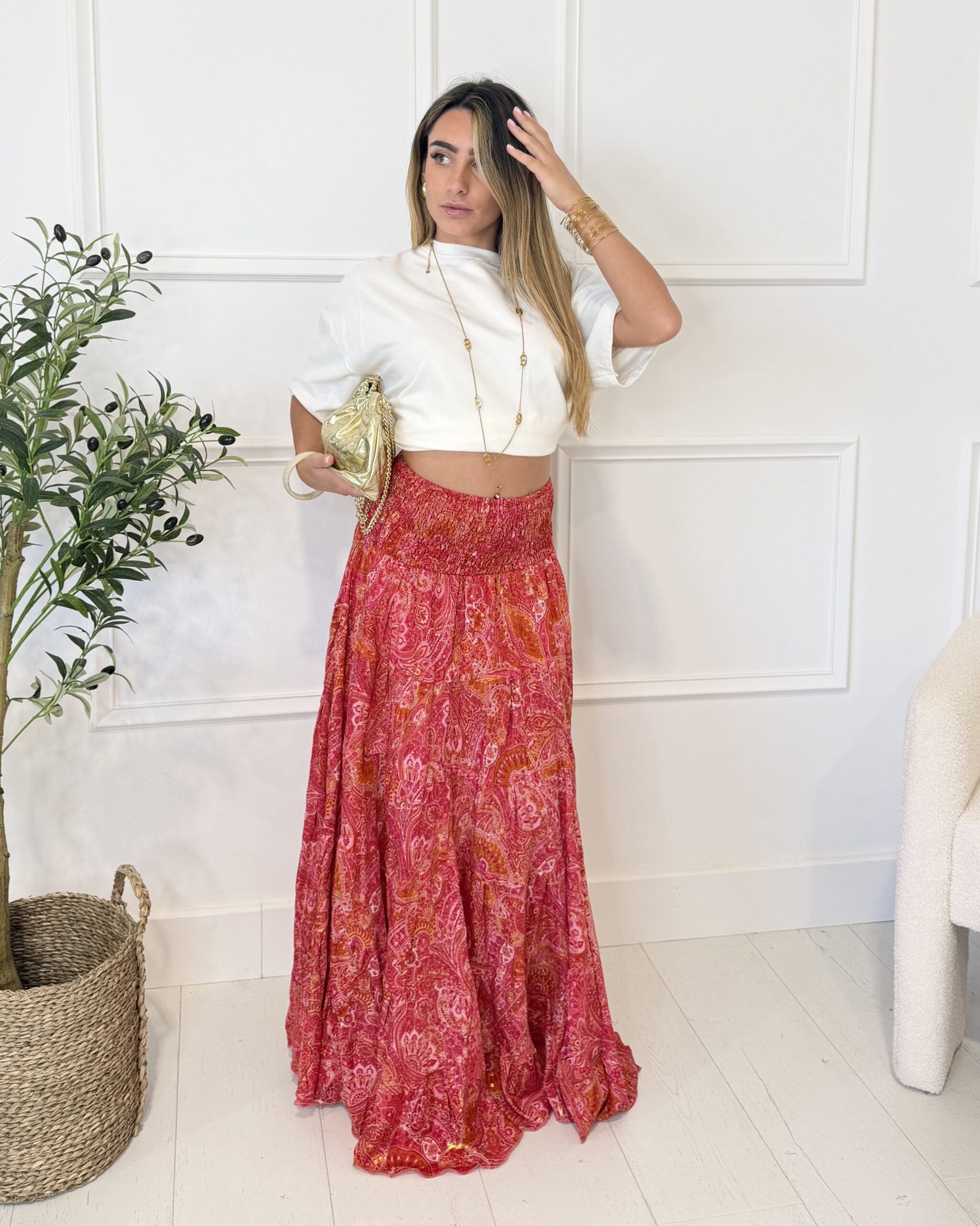 Jupe CALISTA corail
