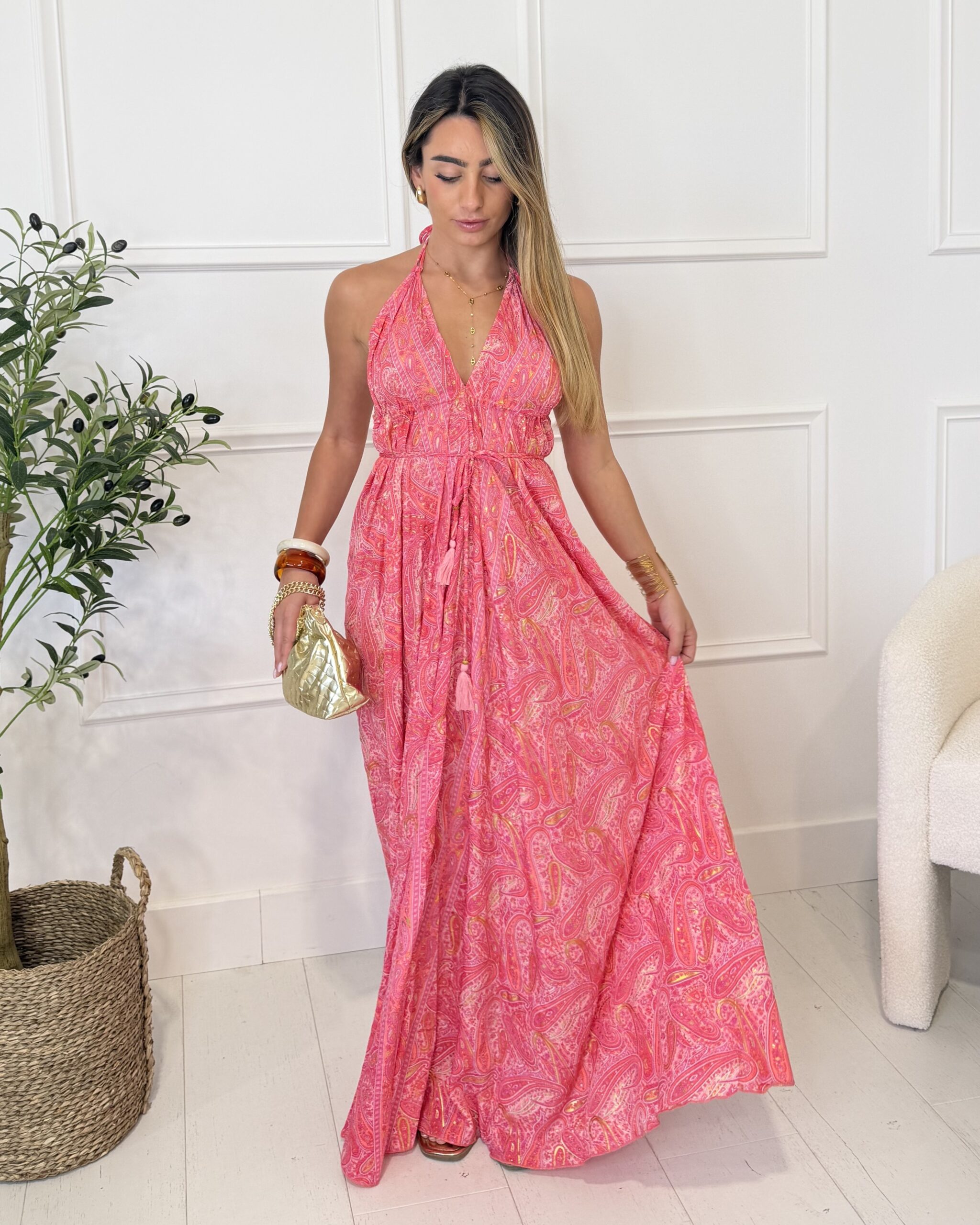Robe CALISTA rose bonbon