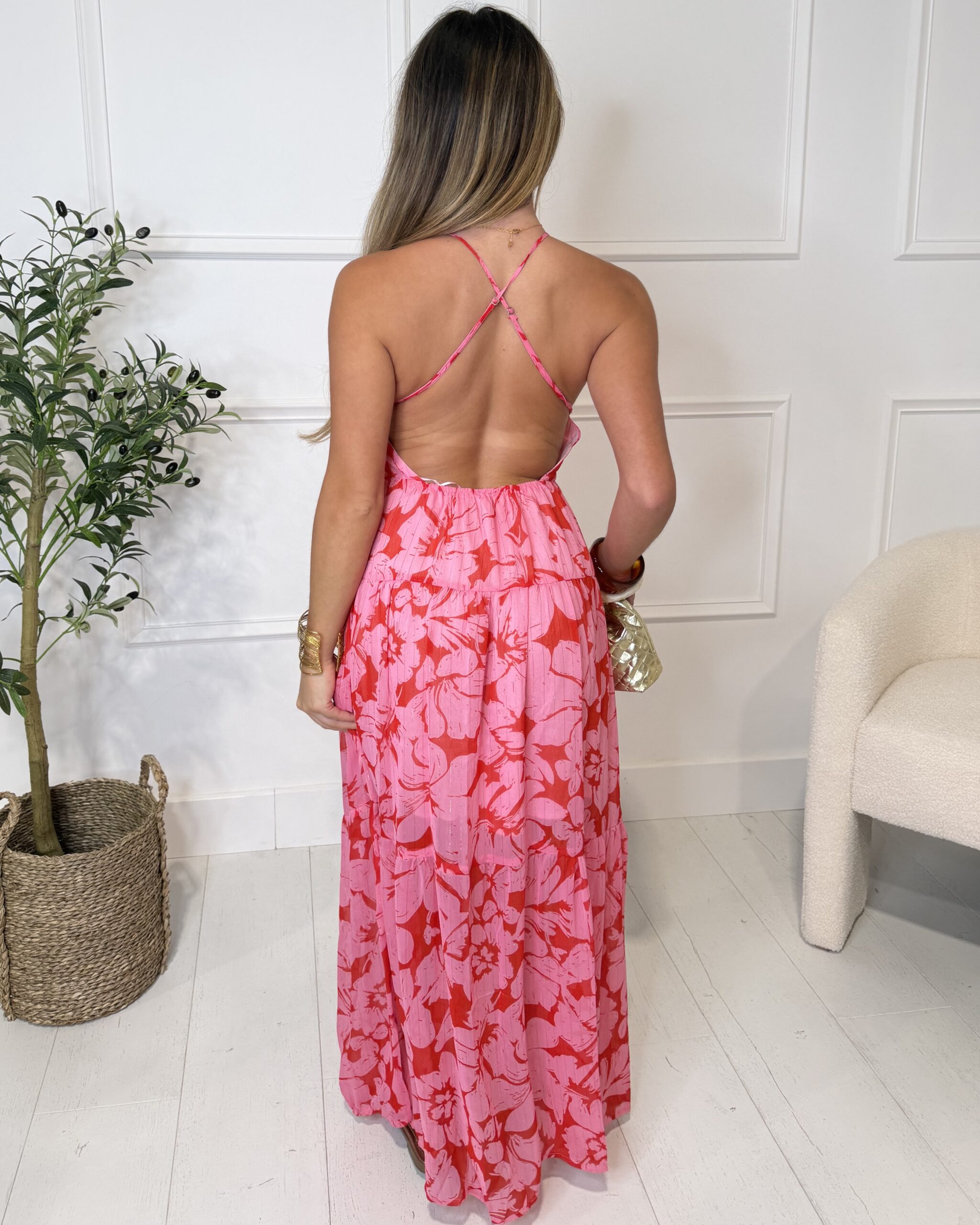 Robe SIENNA rose / rouge