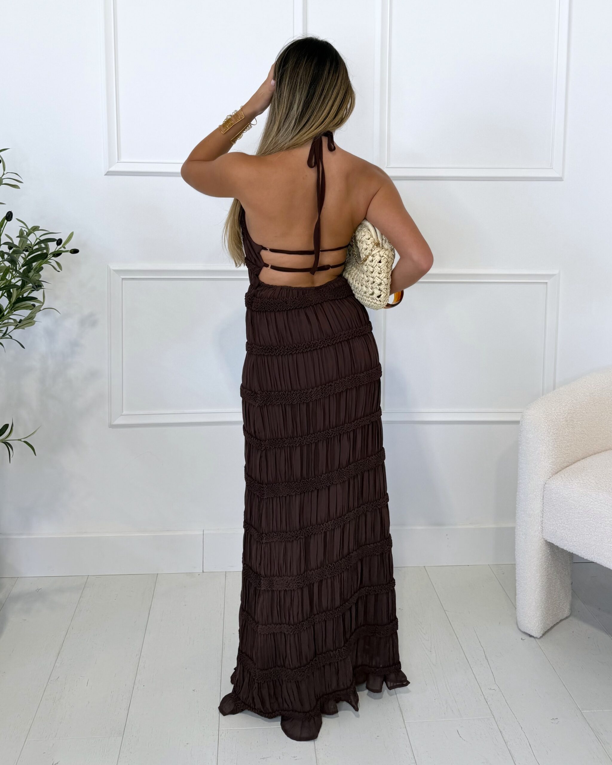 robe dos nu chocolat