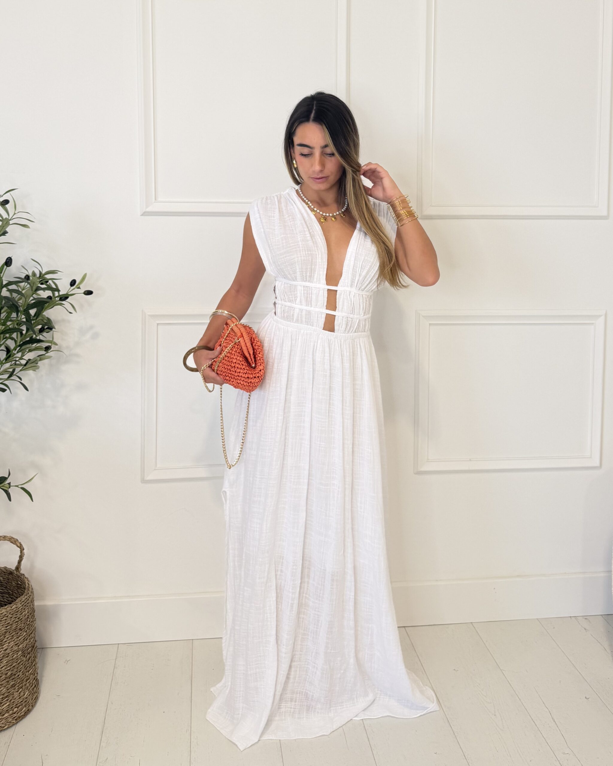 robe longue blanche