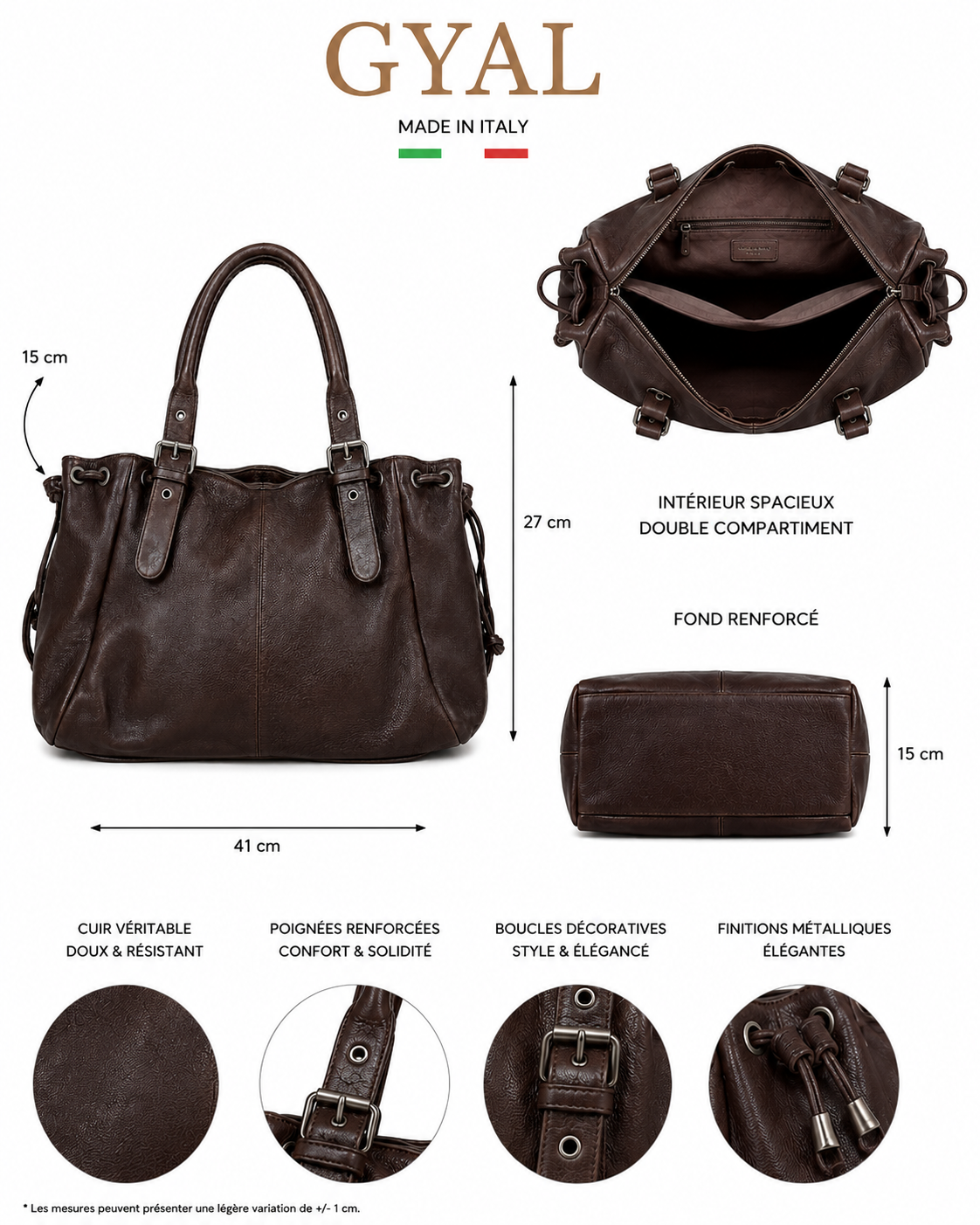 sac en cuir marron