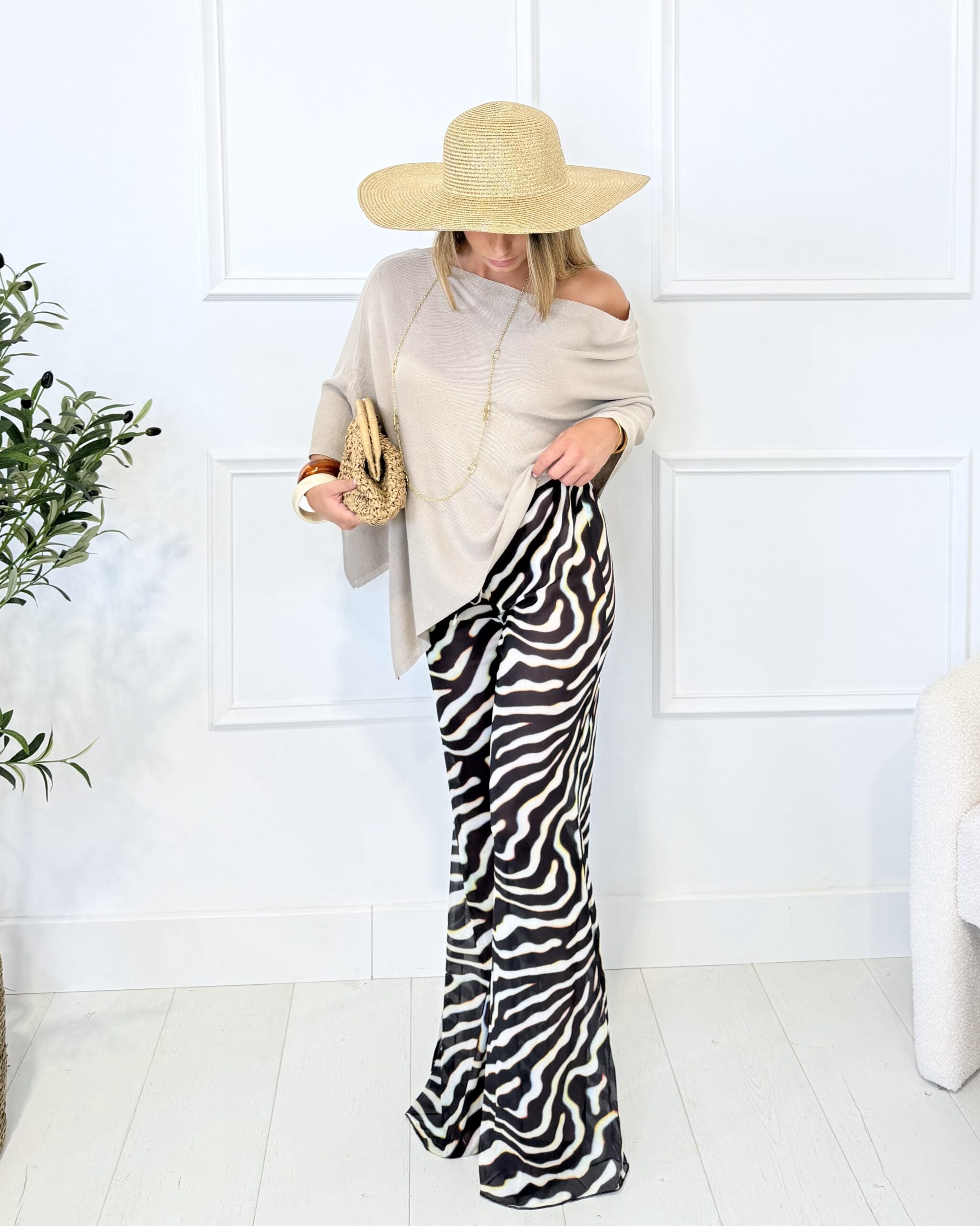 pantalon zébré tendance