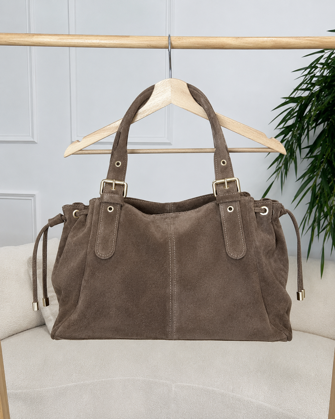 sac en cuir noisette