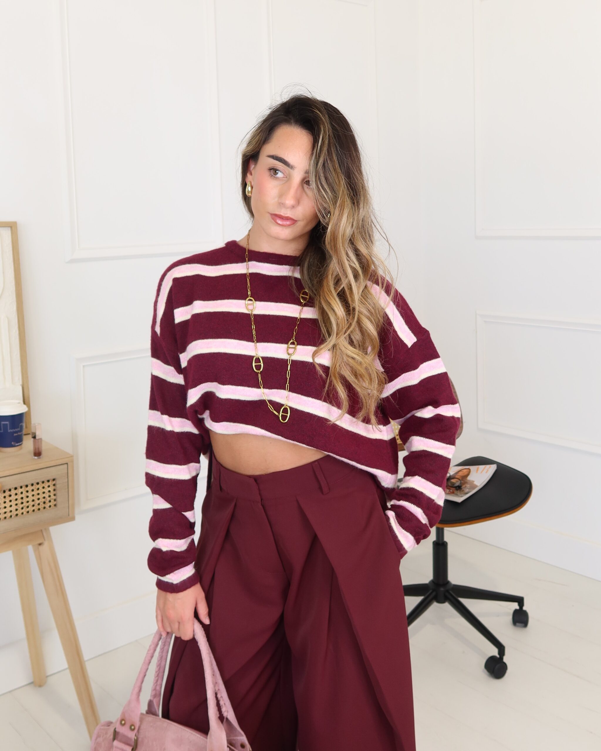 Pull NOEUD bordeaux – Image 2