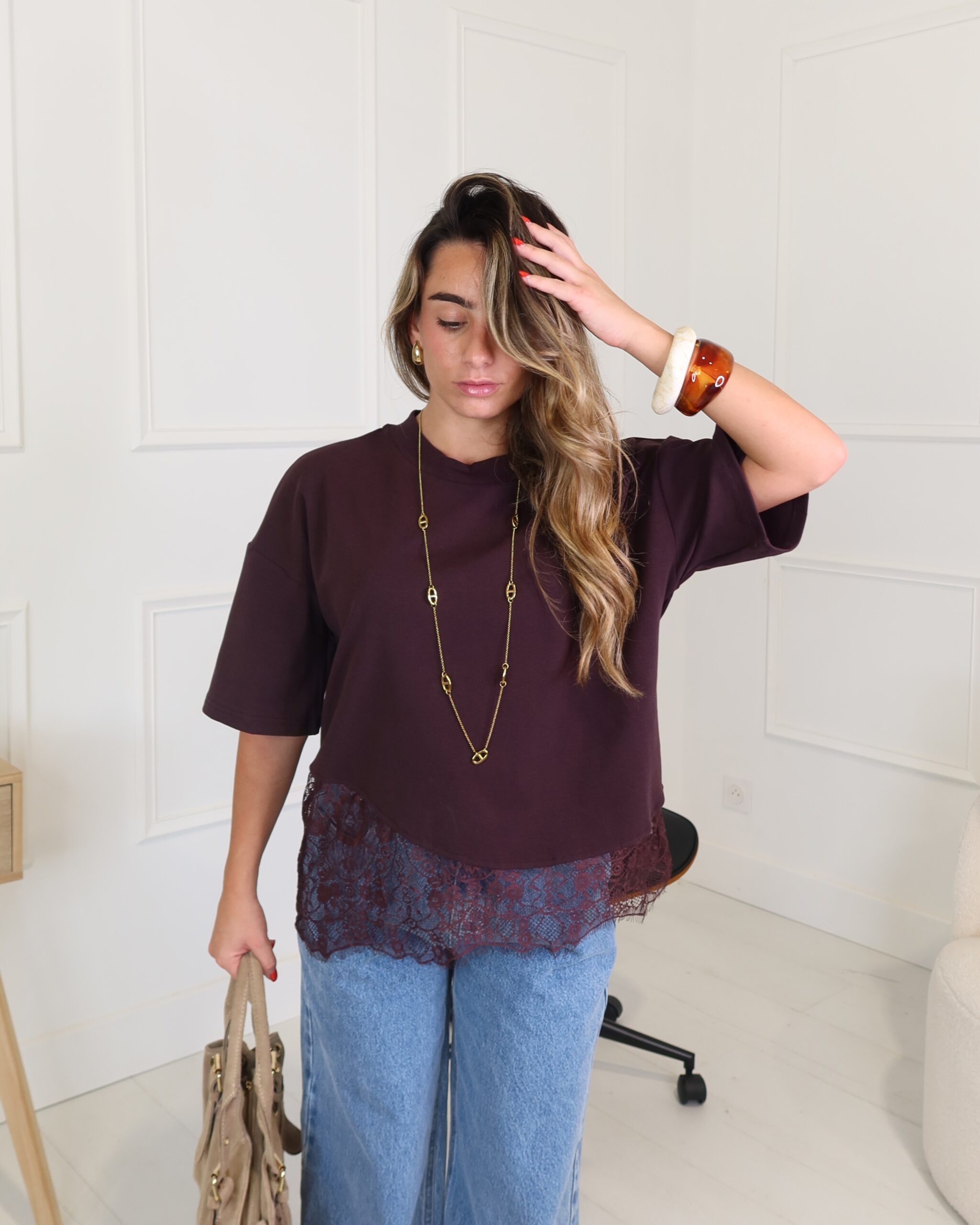 T-shirt DIANA bordeaux