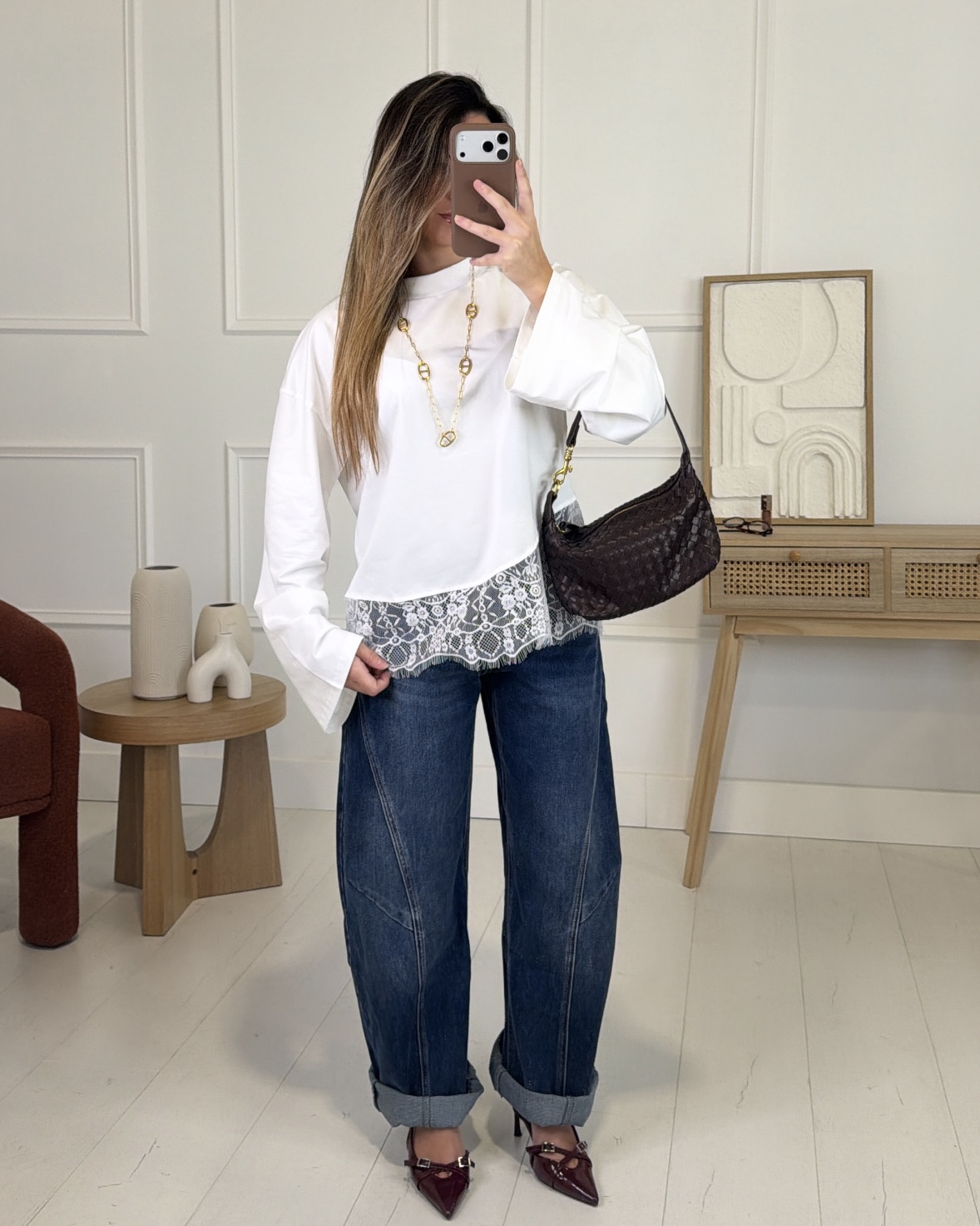 t-shirt blanc dentelle