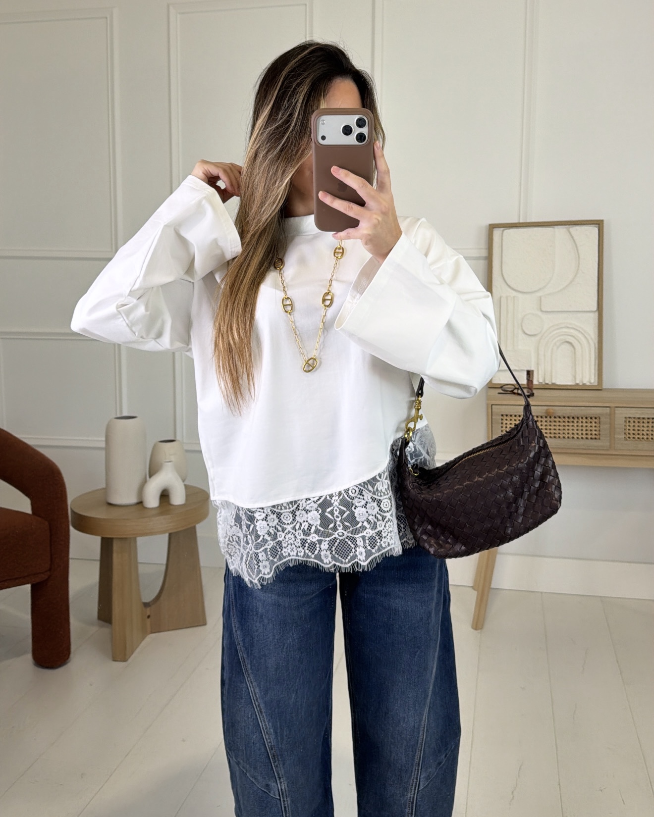 t-shirt blanc dentelle
