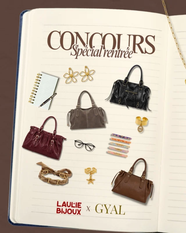 🎀 BACK TO SCHOOL GIVEAWAY 🎀

Pour cette rentrée, GYAL × Laulie Bijoux te gâtent avec un concours de folie ! 🪩⚡️

À gagner :

📓 Le sac de cours de ton choix chez GYAL
✨ Un bon d’achat de 50 € chez Laulie Bijoux

Pour participer :

♡ Abonne-toi à @gyal.fr et @lauliebijoux 
♡ Like ce post
♡ Identifie 2 besties en commentaire
♡ Bonus : partage le concours en story pour multiplier tes chances ✨

Fin du concours le 2 septembre à 18h.
Les 2 personnes gagnantes seront annoncées en story 💌

Good luck babes… cette rentrée pourrait bien commencer avec de nouveaux bijoux et le sac de tes rêves 🫶🏼🎀

#concours #backtoschool #rentrée #bijoux #sacDeCours
